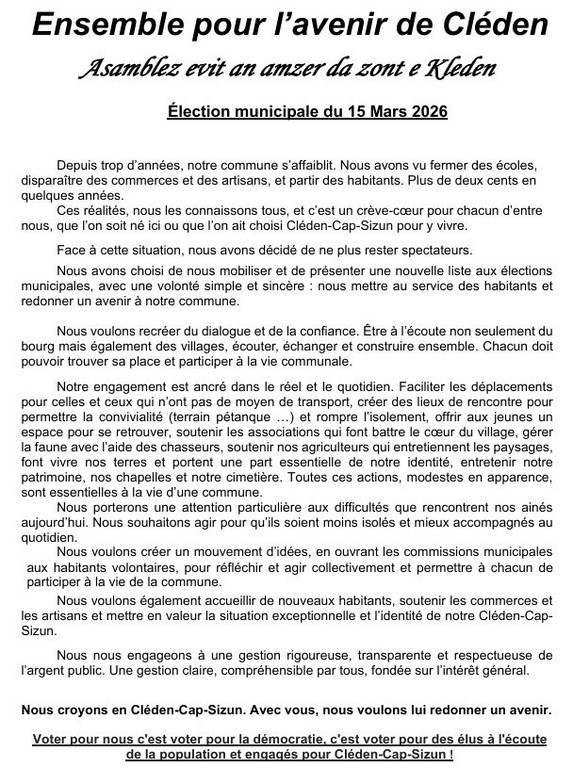 ensemble pour l´avenir de cleden